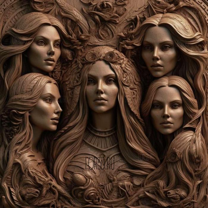 stl Vampire Academy series 3 stl model for CNC
