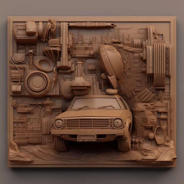 Back to the Future Part III movie 3 stl model for CNC