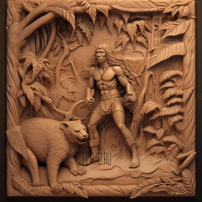 stl Tarzan cartoon 4 stl model for CNC