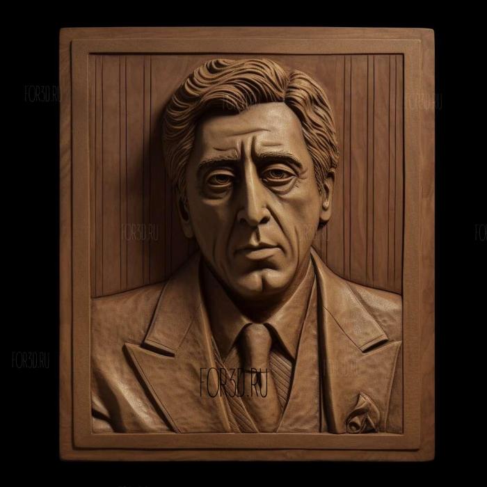 Michael Corleone The GodfatherAl Pacino 3 stl model for CNC