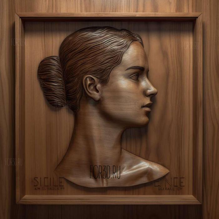 Shailene Diane Woodley 2 stl model for CNC