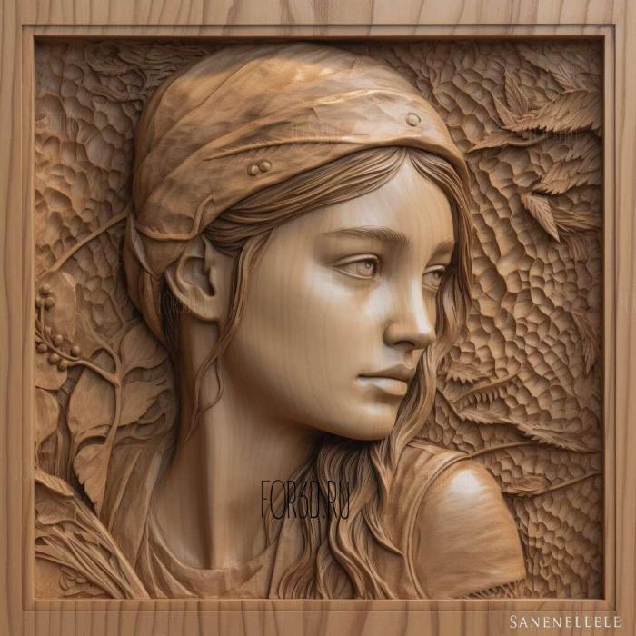 Shailene Diane Woodley 3 stl model for CNC