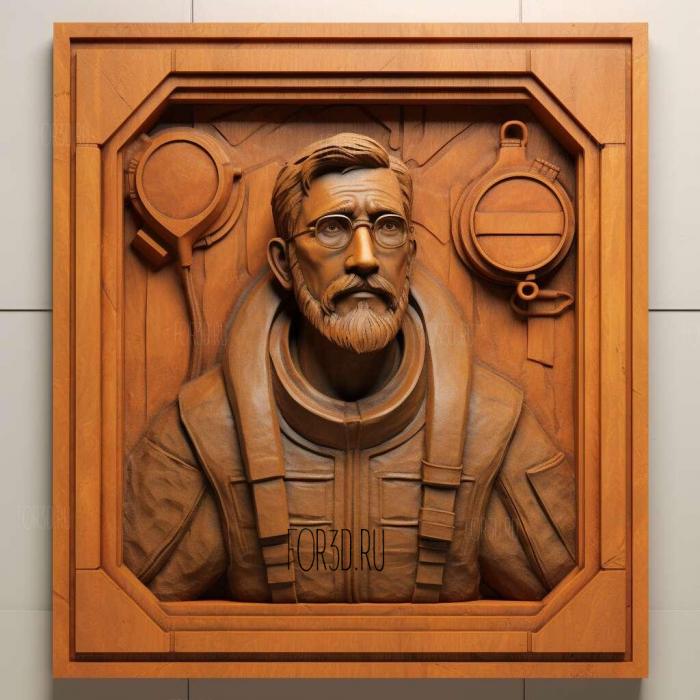 Gordon Freeman from Half Life 1 stl model for CNC