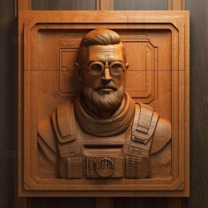 Gordon Freeman from Half Life 3 3d stl модель для ЧПУ