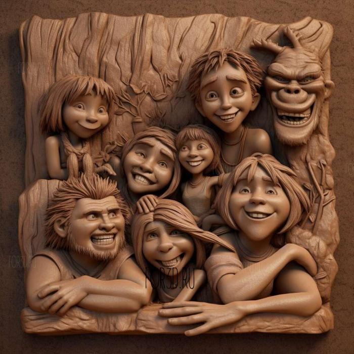 stl The Croods family 1 stl model for CNC