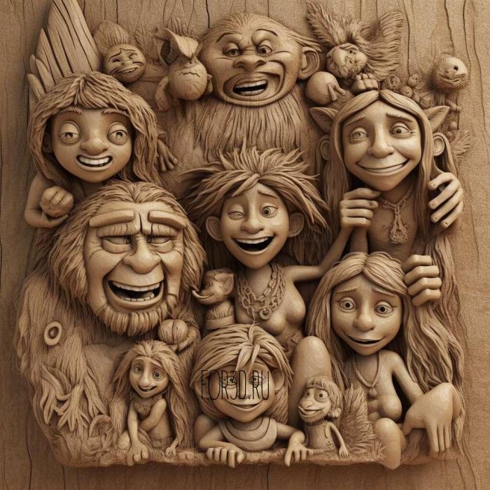 stl The Croods family 3 stl model for CNC