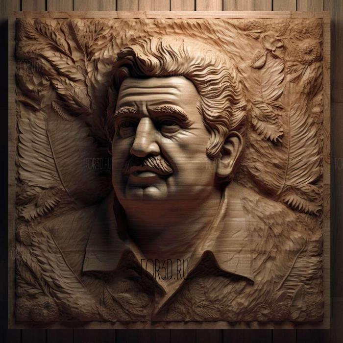 Pablo Escobar 3D portrait 3 stl model for CNC