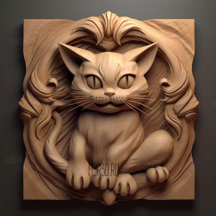 st Meow from Pokemon 3 stl model for CNC