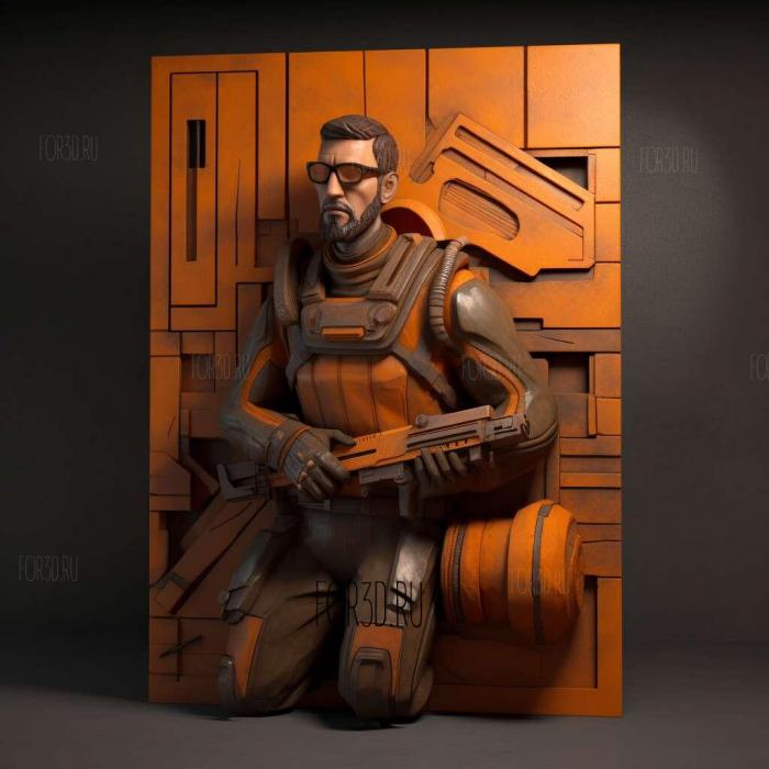 Gordon Freeman Half Life series 3 stl model for CNC