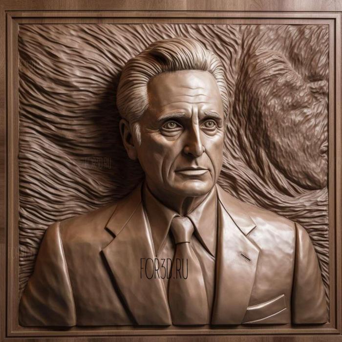 Gordon Gekko Wall StreetMichael Douglas 2 stl model for CNC