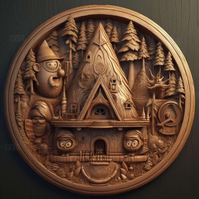 Gravity Falls Shorts TV series 1 stl model for CNC