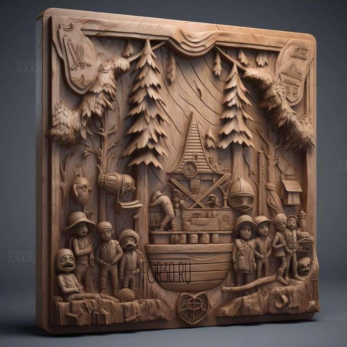 Gravity Falls Shorts TV series 2 stl model for CNC