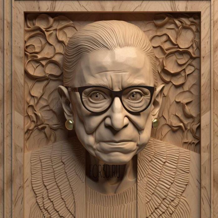 Ruth Bader Ginsburg 1 stl model for CNC