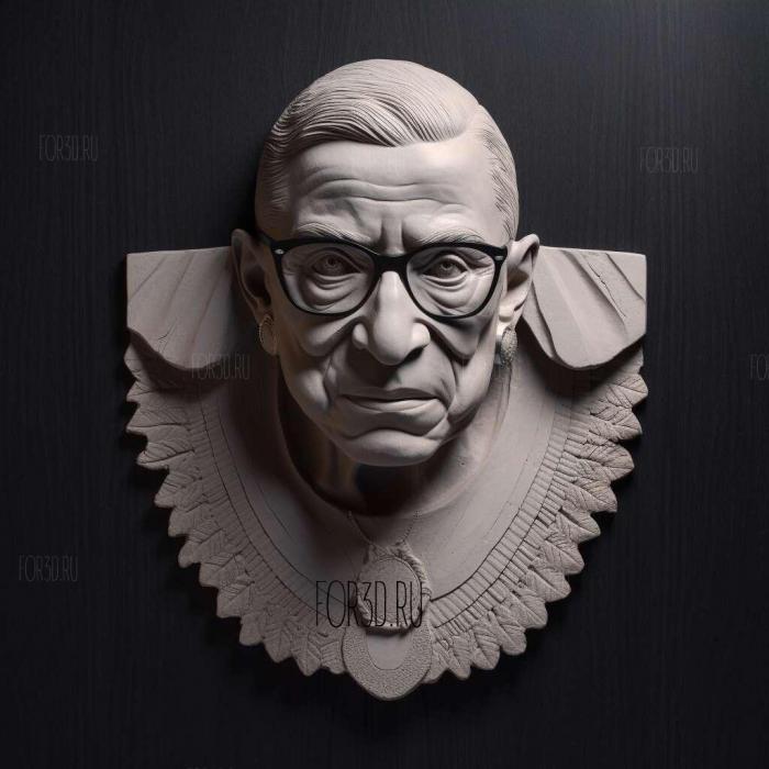 Ruth Bader Ginsburg 4 stl model for CNC