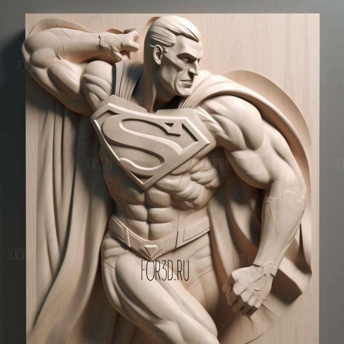 Superman Injustice 2 stl model for CNC