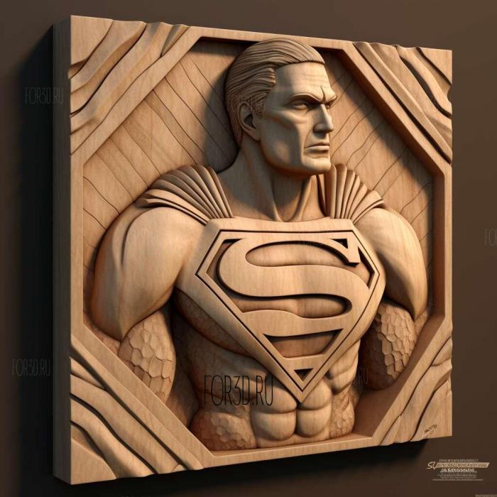Superman Injustice 4 stl model for CNC