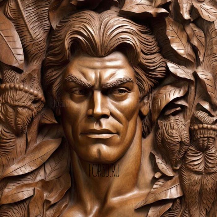 stl Tarzan Tarzan The Ape Man Johnny Weissmuller 4 stl model for CNC