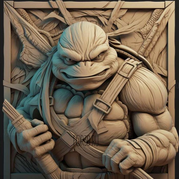 Teenage Mutant Ninja Turtles 2 BattleNexus 4 stl model for CNC