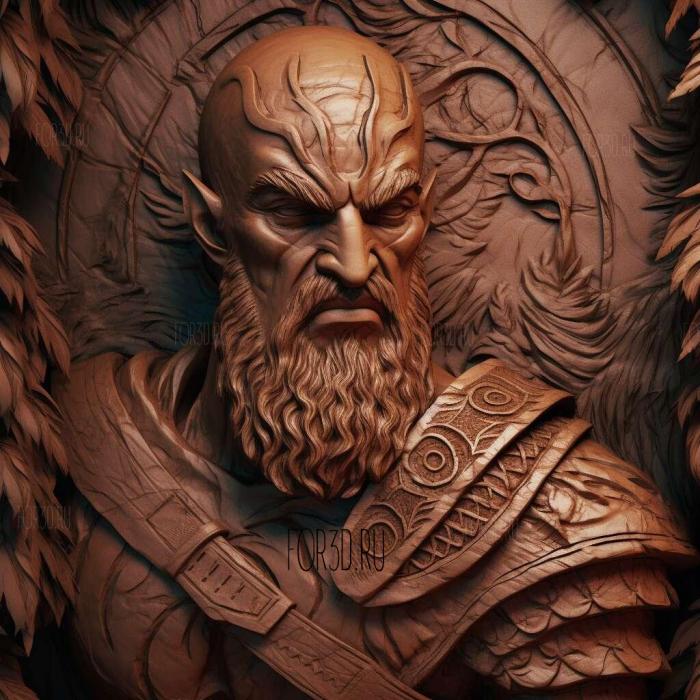 st Kratos from God of War 1 stl model for CNC