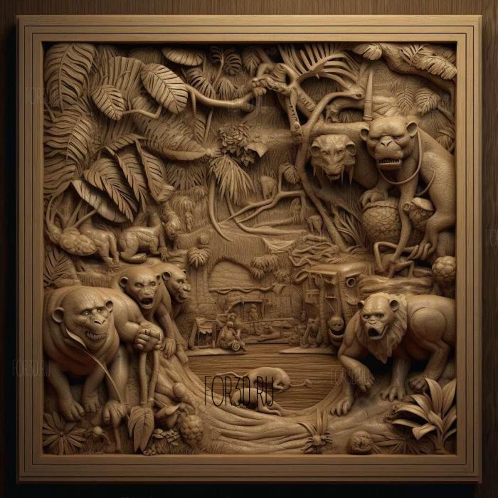 Jumanji Welcome to the Jungle movie 3 stl model for CNC