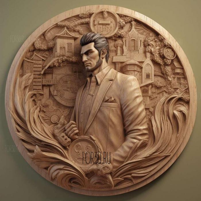 Kazuma Kiryu Yakuza Series 3 stl model for CNC