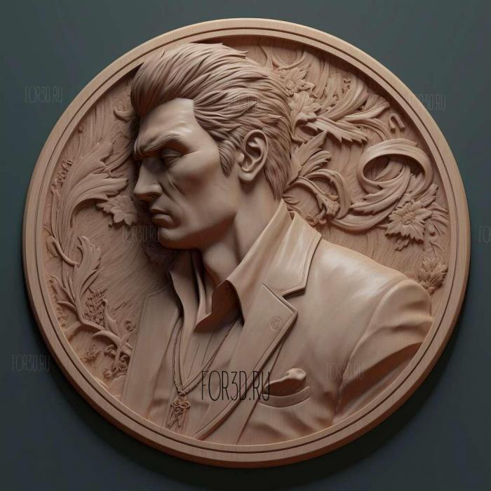 Kazuma Kiryu Yakuza Series 4 stl model for CNC