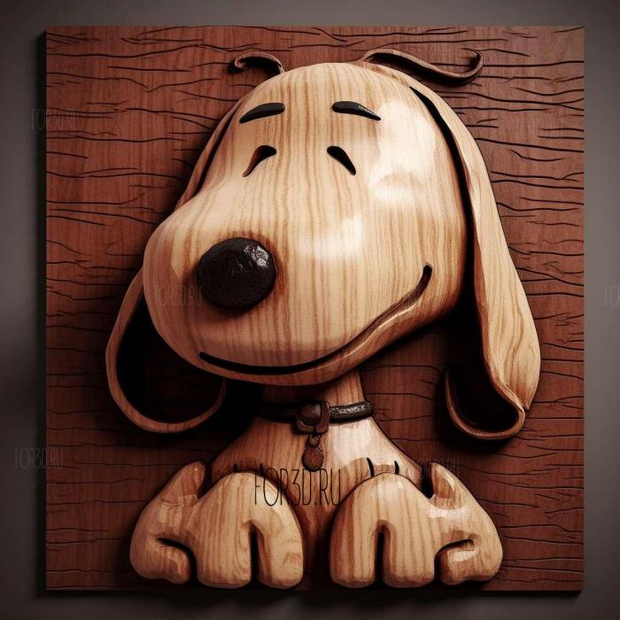 st Snoopy FROM PinatsPeanuts 3 stl model for CNC