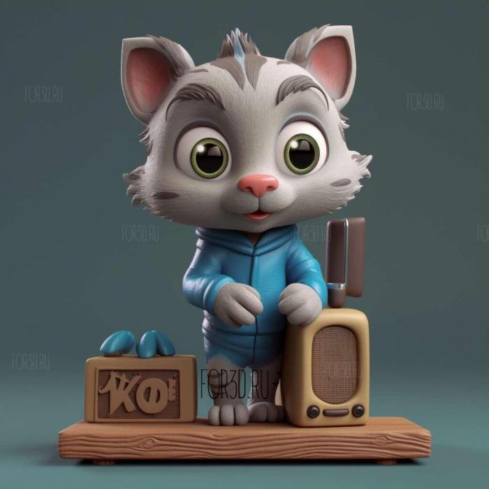 Talking Tom Короткометражный телесериал 2 3d stl модель для ЧПУ