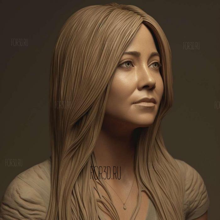 Jennifer Aniston 2 stl model for CNC