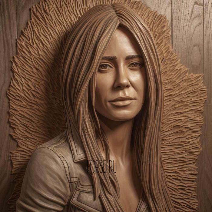 Jennifer Aniston 3 stl model for CNC