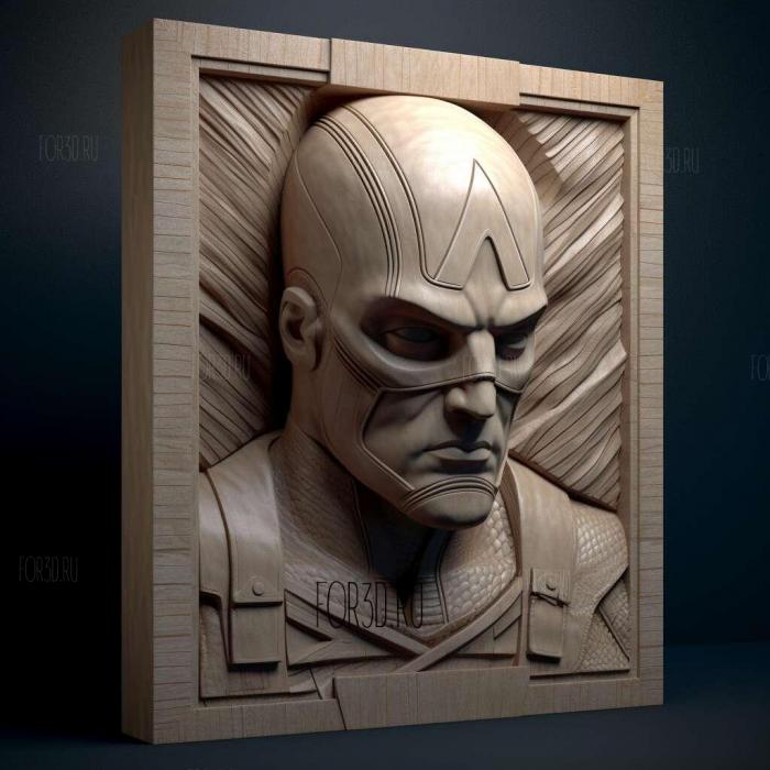 Captain America movie 1 stl model for CNC