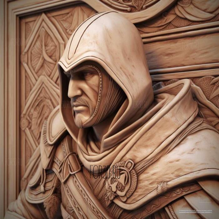 Ezio Auditore da Firenze Assassins Creed 2 3 stl model for CNC
