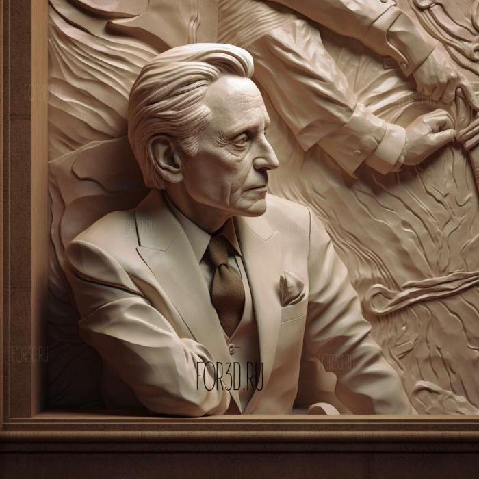 Gordon Gekko Wall Street Michael Douglas 3 stl model for CNC