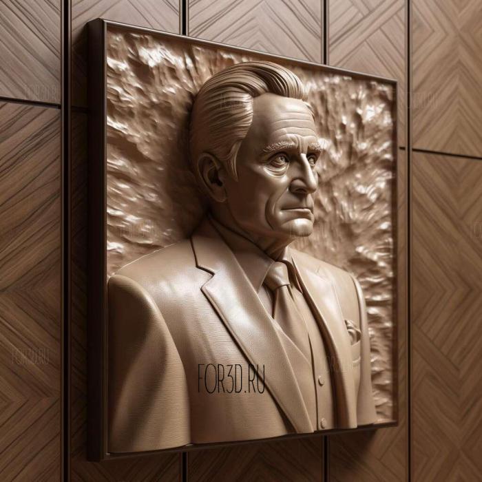 Gordon Gekko Wall Street Michael Douglas 4 stl model for CNC