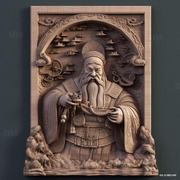 stl Taoist magician Chong Woo chee 1 stl model for CNC