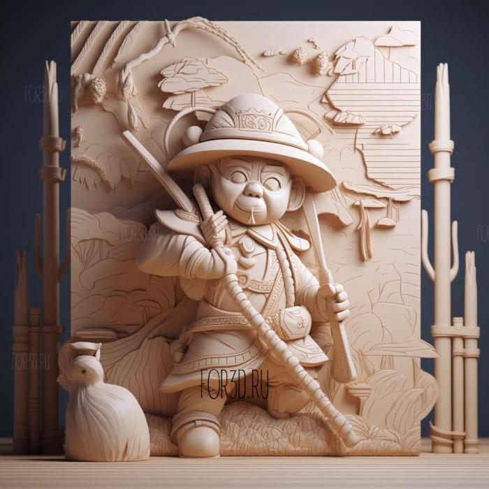 Musashi Toy Story 4 stl model for CNC