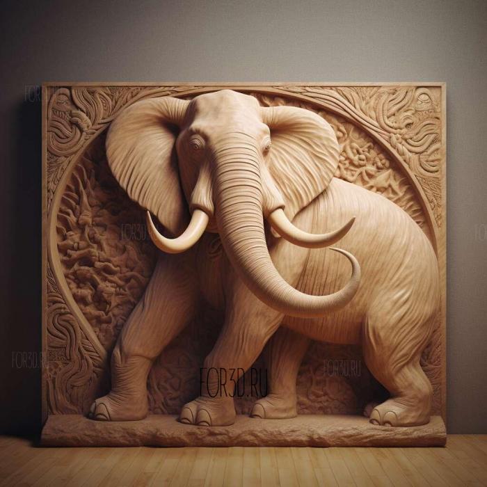 Kirgilakh mammoth famous animal 2 3d stl модель для ЧПУ