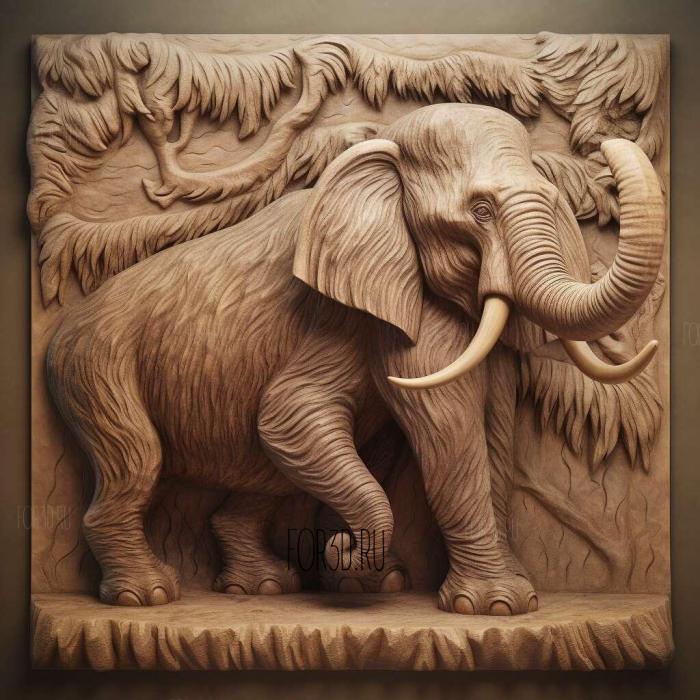 Kirgilakh mammoth famous animal 3 stl model for CNC