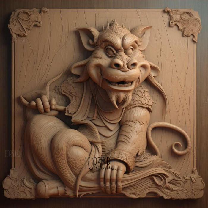 Mushu FROM Mulan 2 stl model for CNC