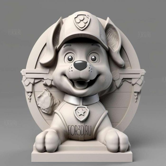 st paw patrol 3d model 2 stl model for CNC