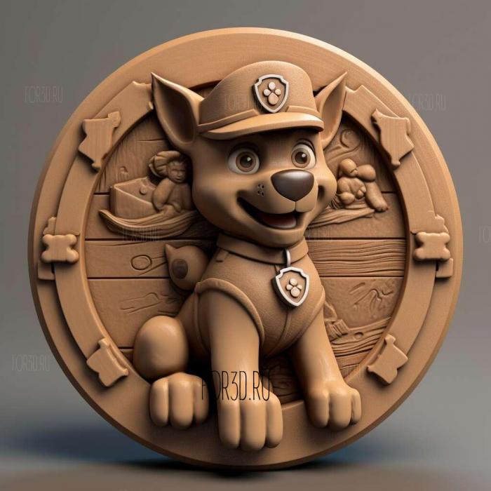 st paw patrol 3d model 3 stl model for CNC