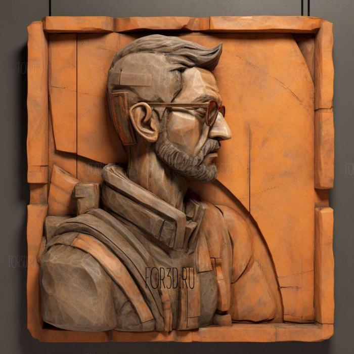 Gordon Freeman Half Life series 3 stl model for CNC