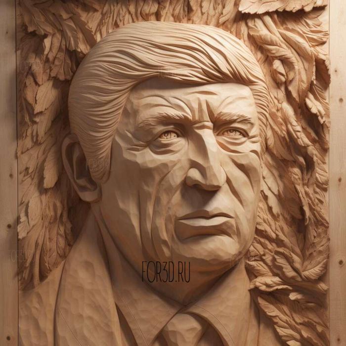 Donald Trump portrait 2 stl model for CNC