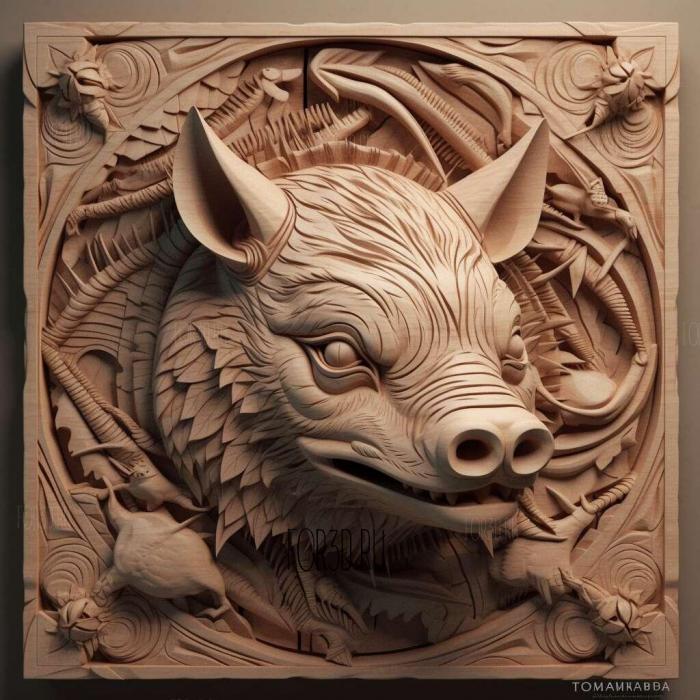 stl Timon Pumbaa series 2 stl model for CNC
