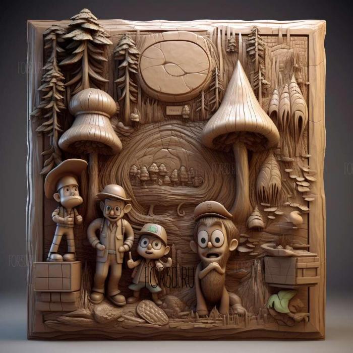 Gravity Falls Shorts series 1 stl model for CNC