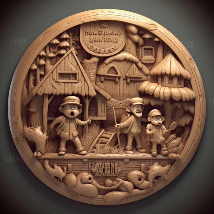 Gravity Falls Shorts series 4 stl model for CNC