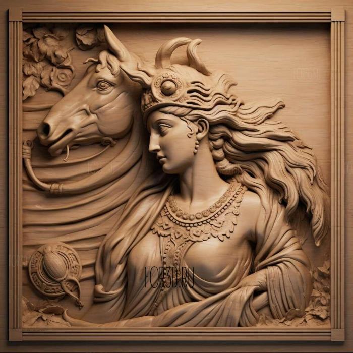 Helen of Troy TV series 3 stl model for CNC