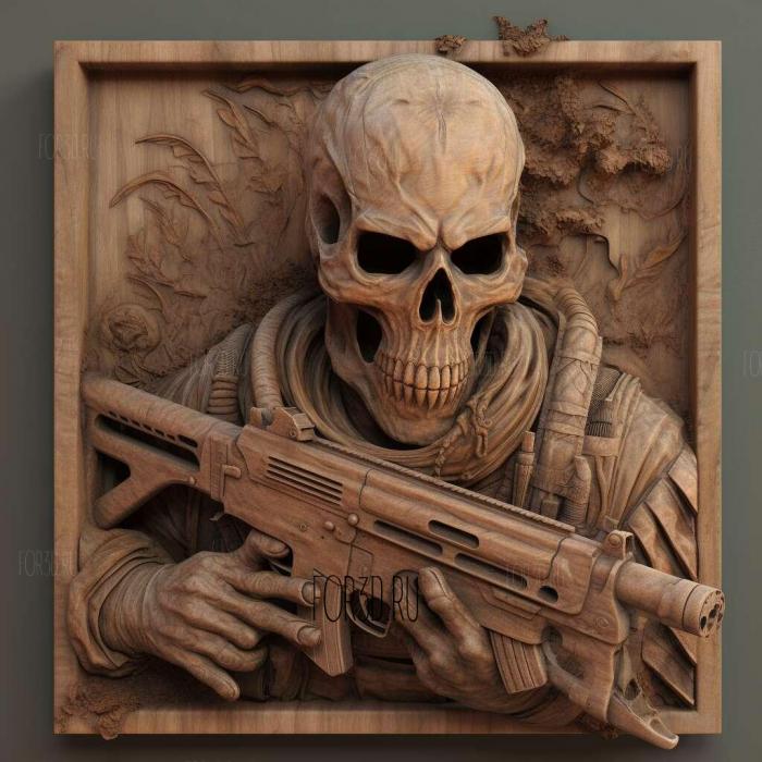 Call of Duty Ghosts Nemesis 3 stl model for CNC