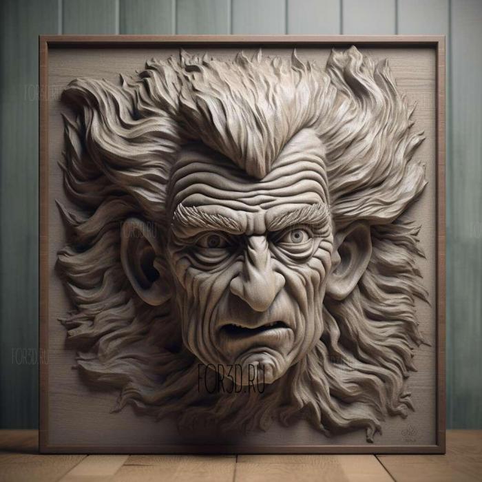 Grimm Bad Hair Day TV series 1 stl model for CNC