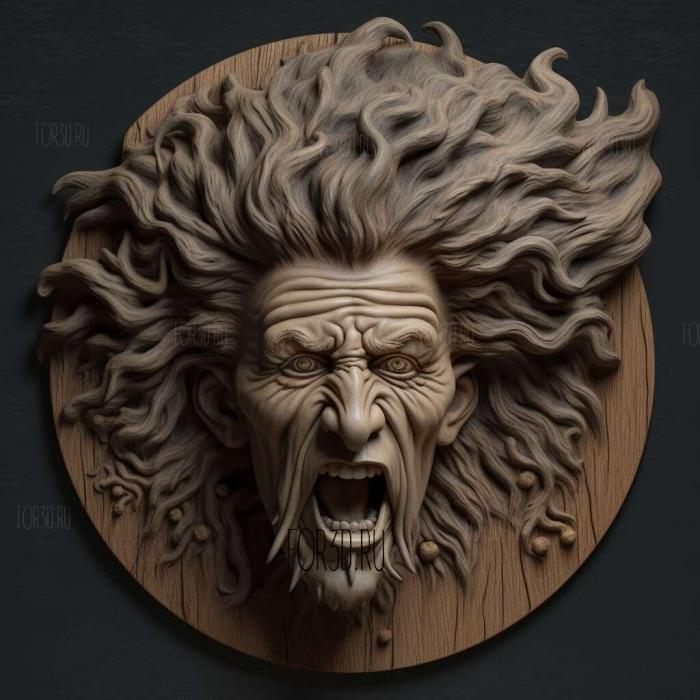 Grimm Bad Hair Day TV series 2 stl model for CNC